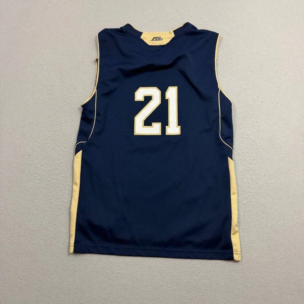 Adidas Notre Dame Fighting Irish Basketball Jersey Size Large Navy Blue NCAA y2k